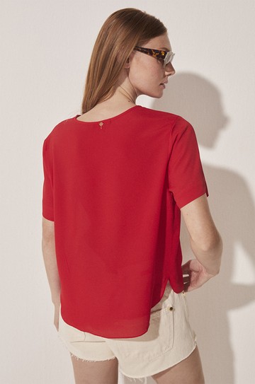 Blusa Manga Curta Flores Fluidas hover