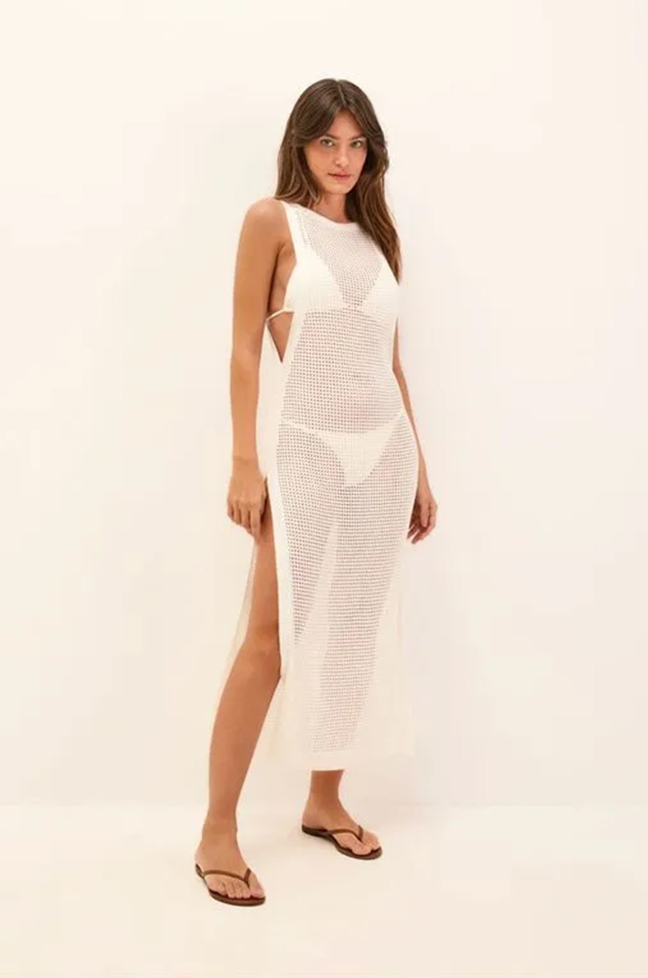 Saída longa Hanna Tricot Off White