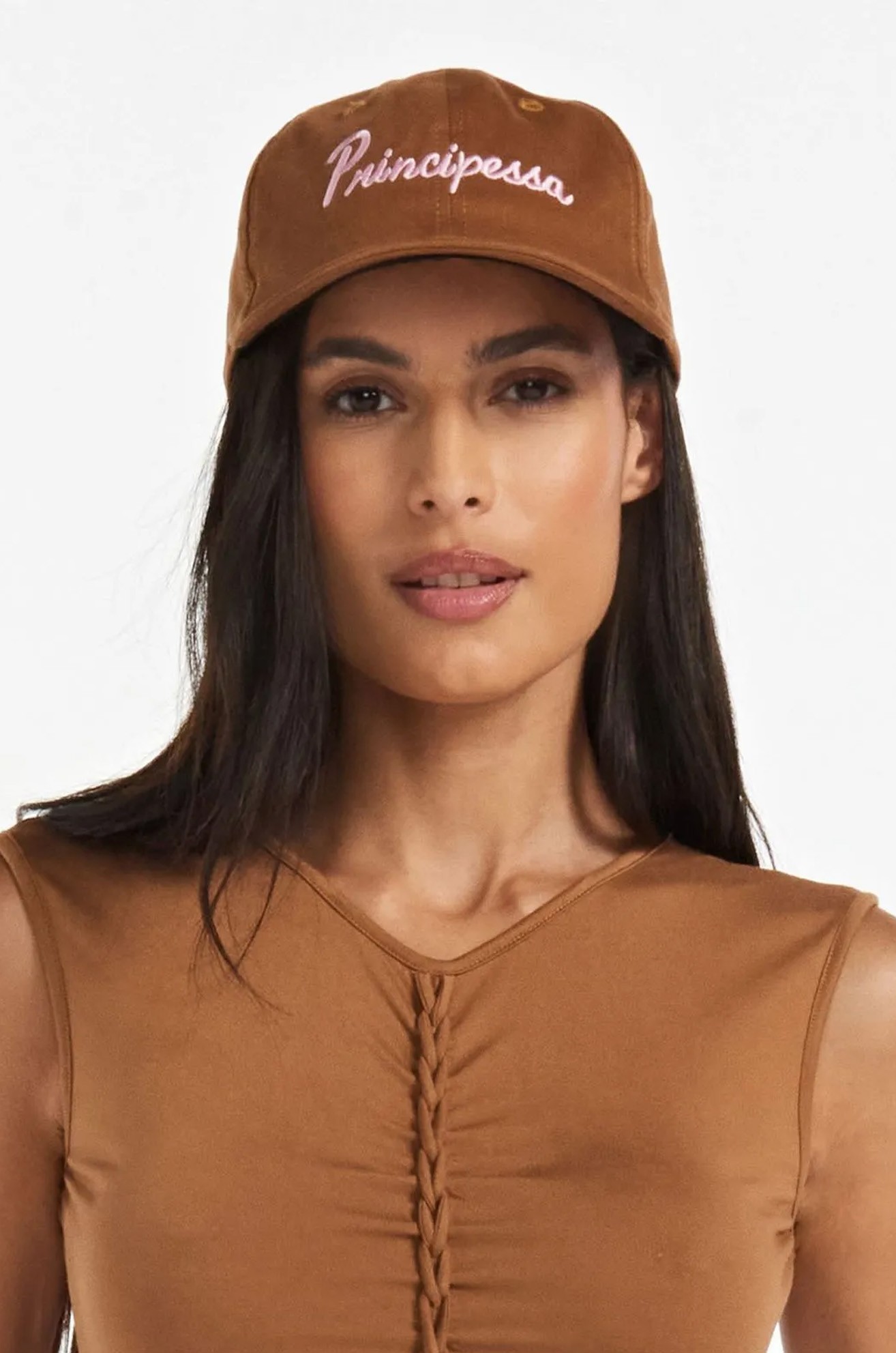 Boné Principessa Marrom