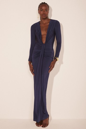 Vestido Longo Solaris Azul