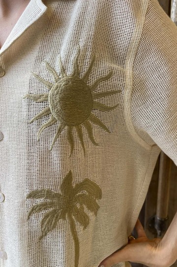 Camisa Manga Curta Tela Natural hover