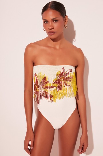 Maiô Faixa Orquidea Bordada