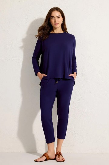 Calça Moletinho Marinho Azulejos