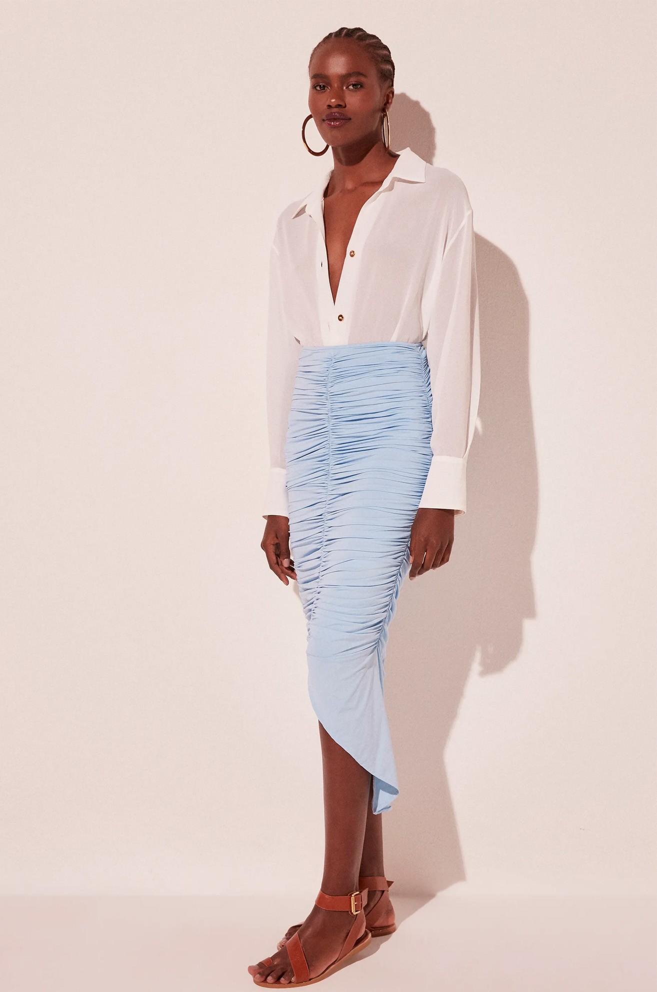 Saia Longa Quartzo Azul