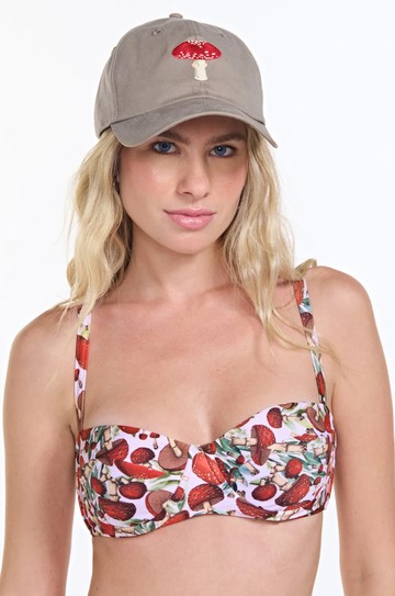 Boné Cogumelo Verde Folha