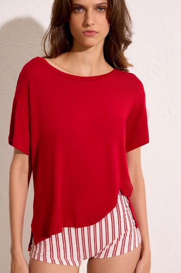Blusa Quadri Tricot Vermelho Petala hover