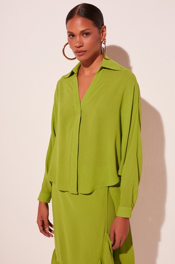 Camisa Manga Longa Relva Folhagem