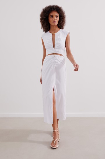 Vestido Midi Saori Off White