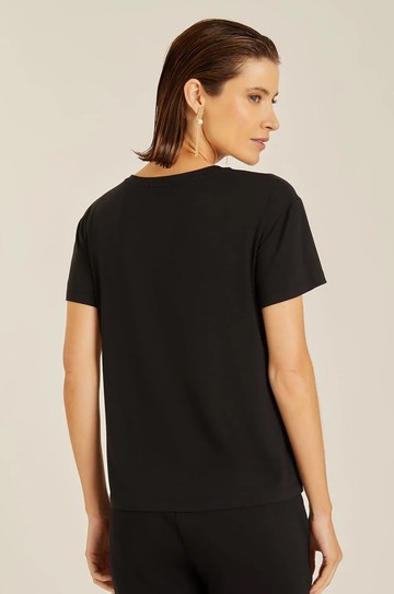 Blusa Modal Quadri Preto hover