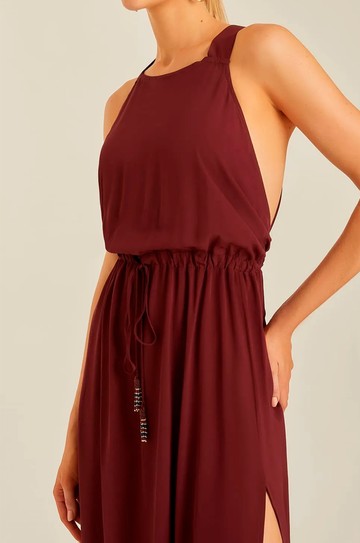 Vestido Alca Em V Merlot hover