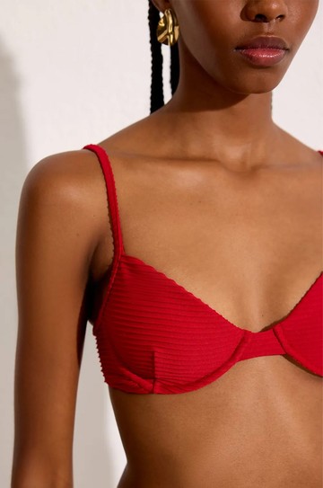 Top Meia taça Clean Vermelho Petala hover