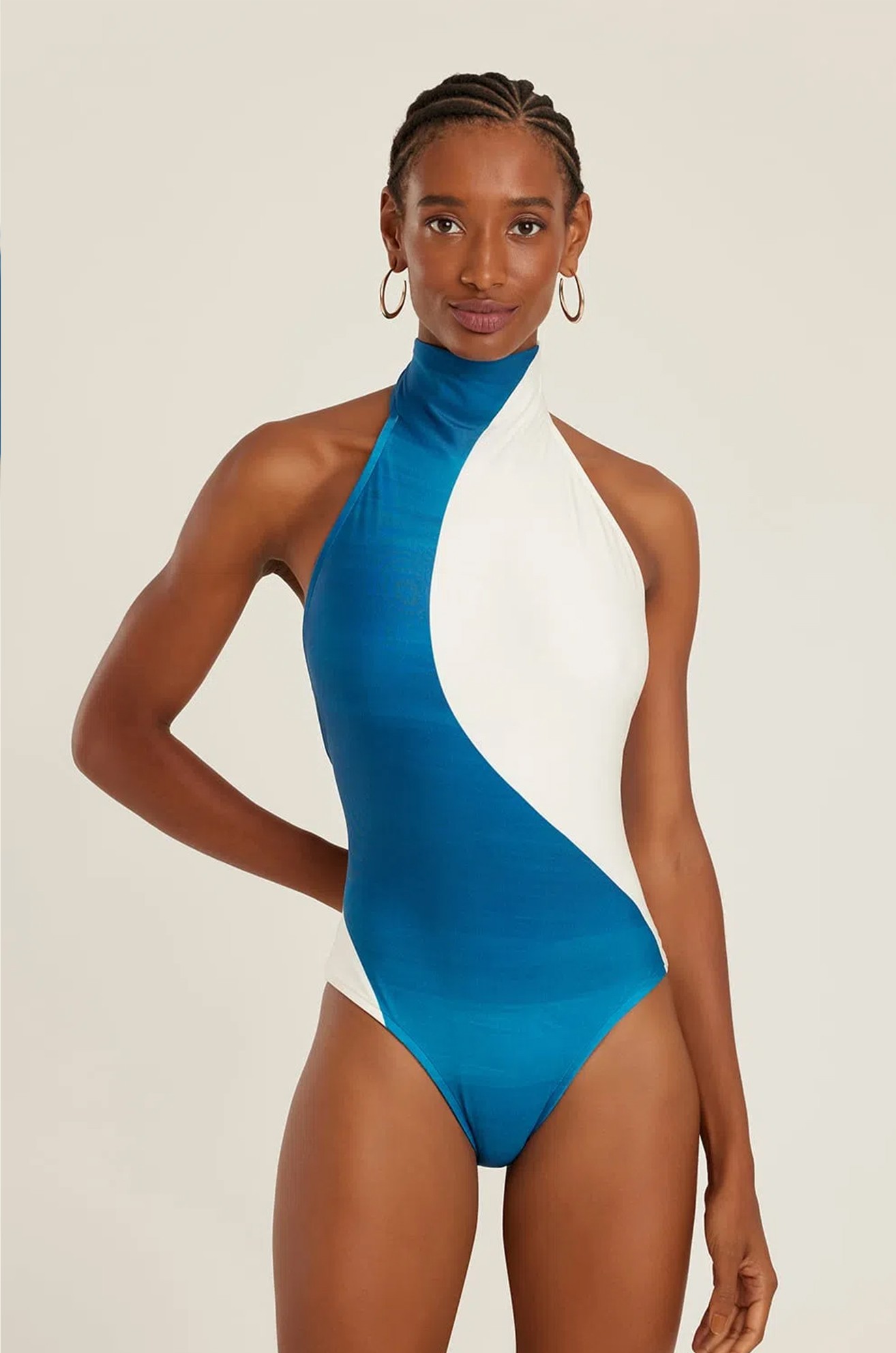 Maiô Frente Única Gola Alta Burle