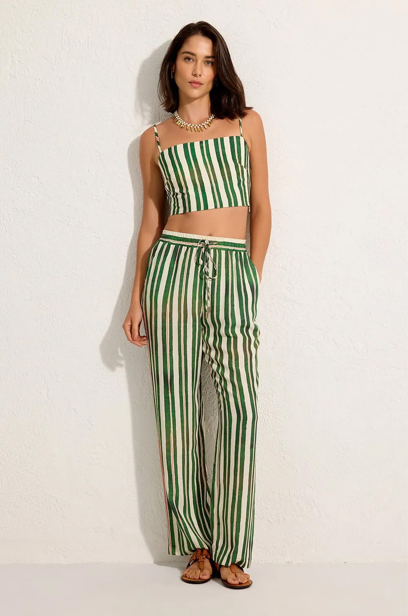 Calça Reta Cos Elastico Cedro