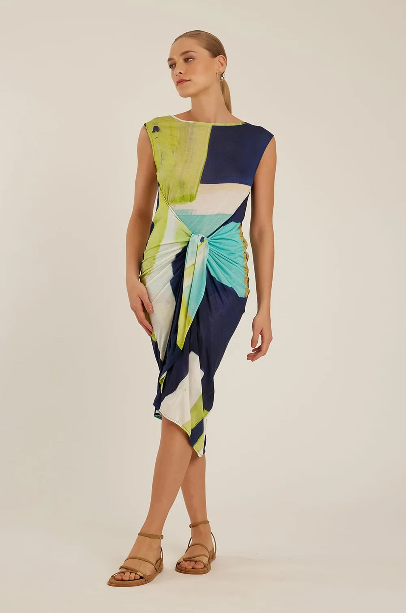 Saída Pareô Decote Canoa Bleue