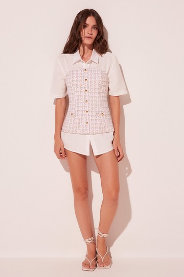 Blusa Faixa Tweed Dia