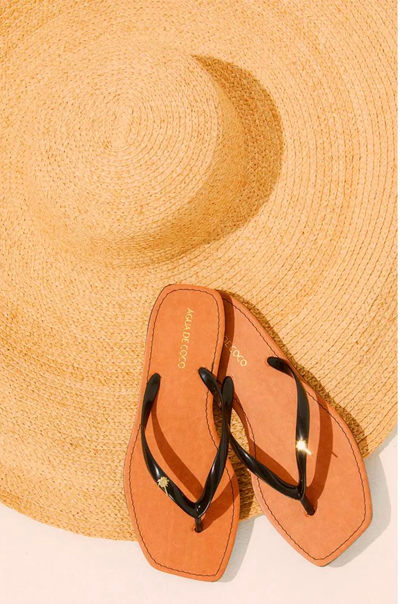 Chinelo Tiras Crisantemo Preto