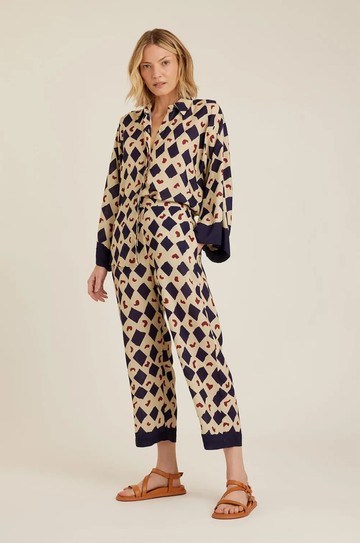 Calça Cropped Elástico Costas Marrocos