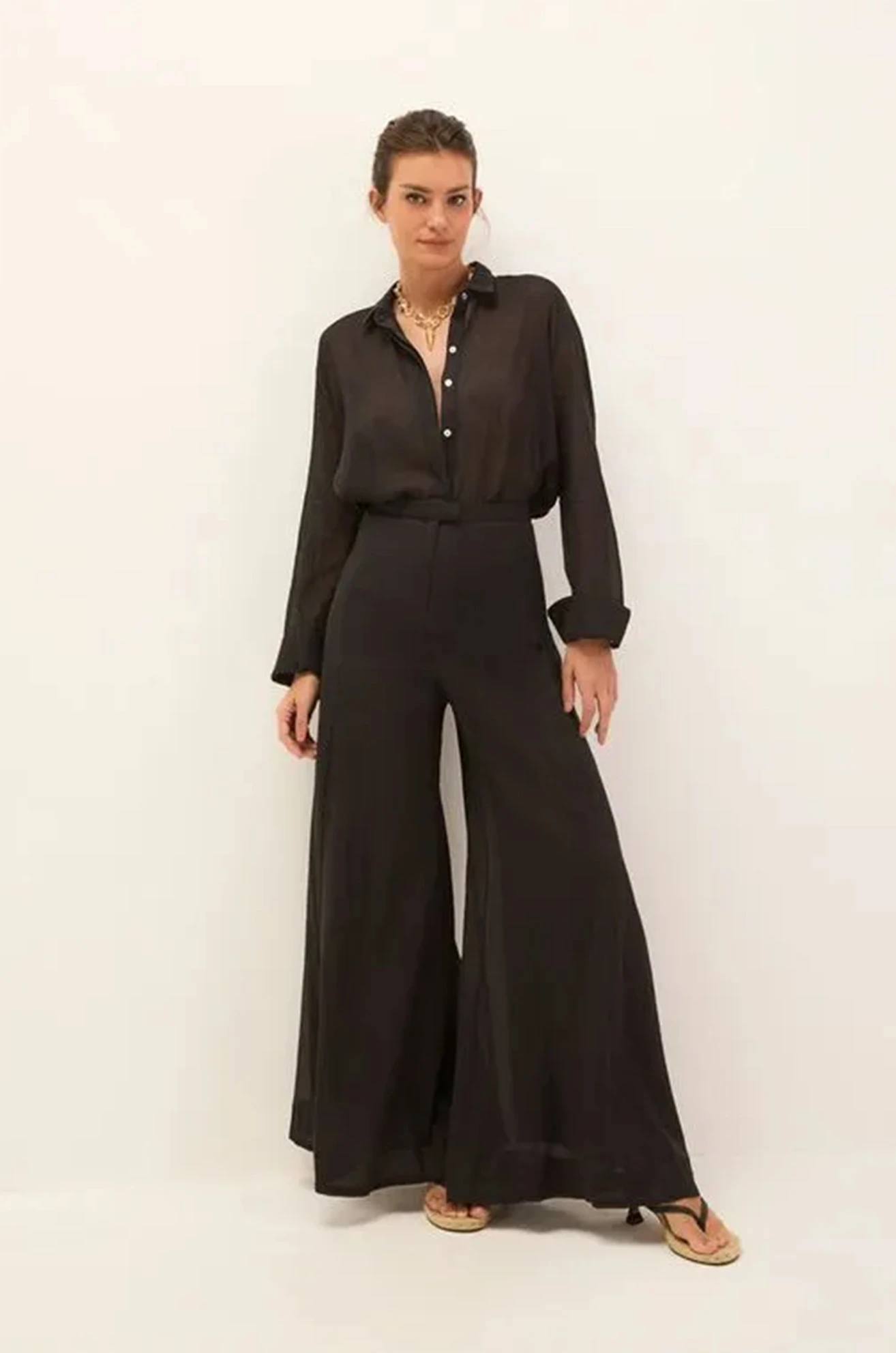 Calça Pantalona Tay Black