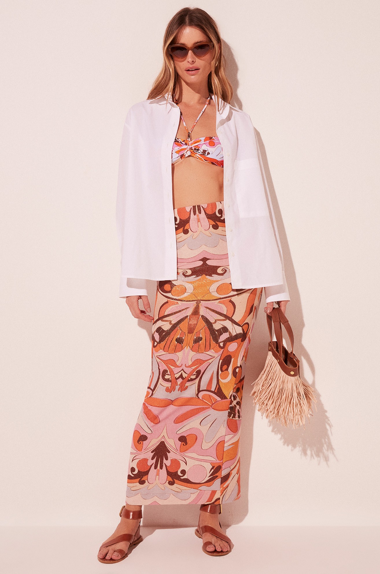 Saia Longa Borboletas Abstratas