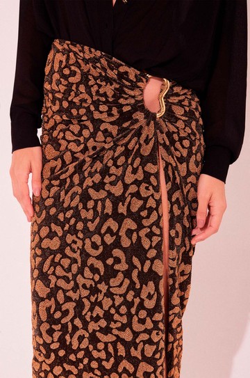 Saia Midi Onça Lurex hover