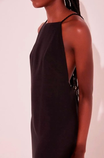 Vestido Midi Praia Preto hover