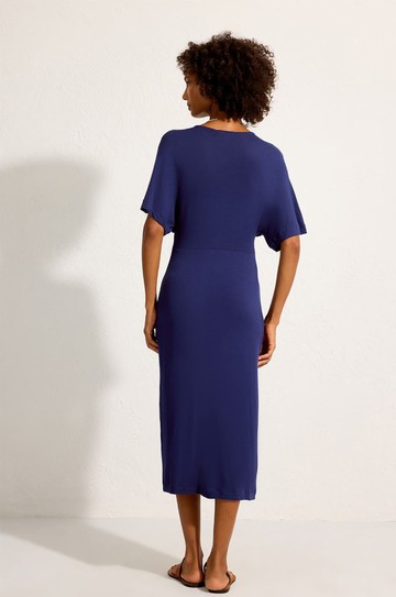 Saida Torção Malha Tricot Marinho Azulejos hover