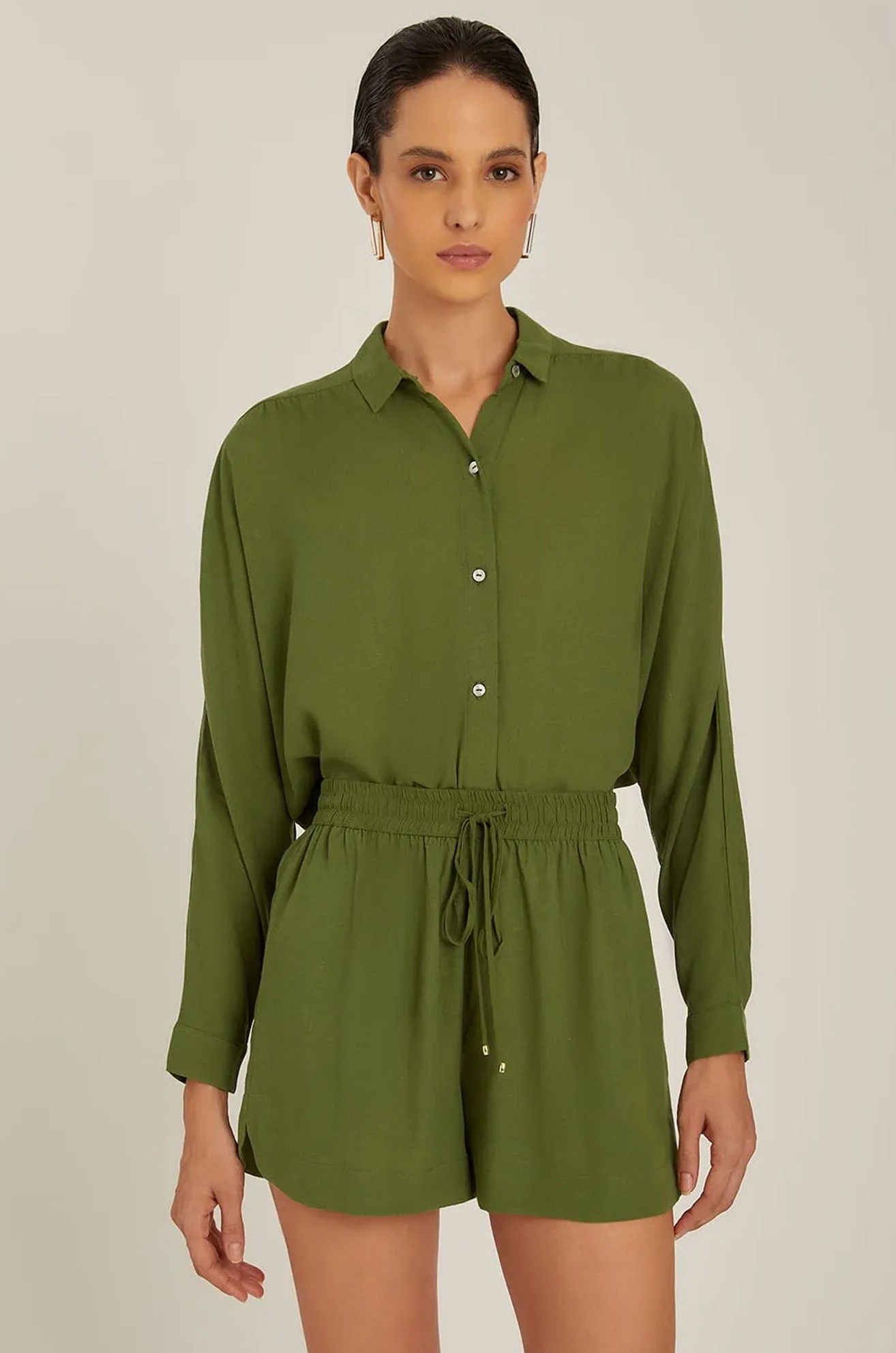 Short Cós Elastico Fraldado Cacto