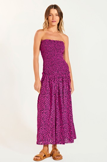 Vestido Olivia Leopardo Rosa