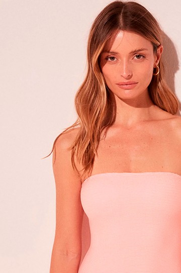 Maiô Faixa Aurora Rosa