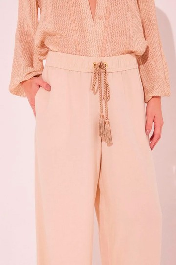 Calça Pantalona Praia Bege hover