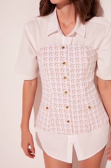 Blusa Faixa Tweed Dia hover