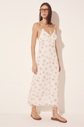 Vestido Midi Pérolas