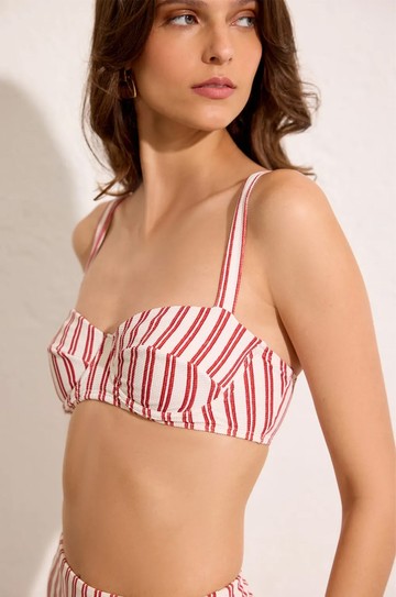 Top Meia Taça Retro Nautica Listra hover