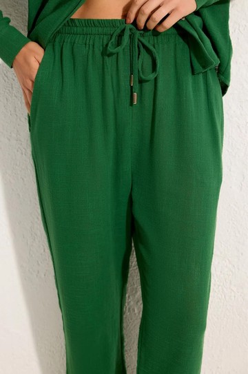 Calça Easy Algodao Textura Verde Inhotim hover