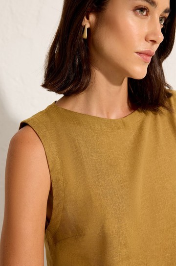 Regata Cropped Bege Semente hover