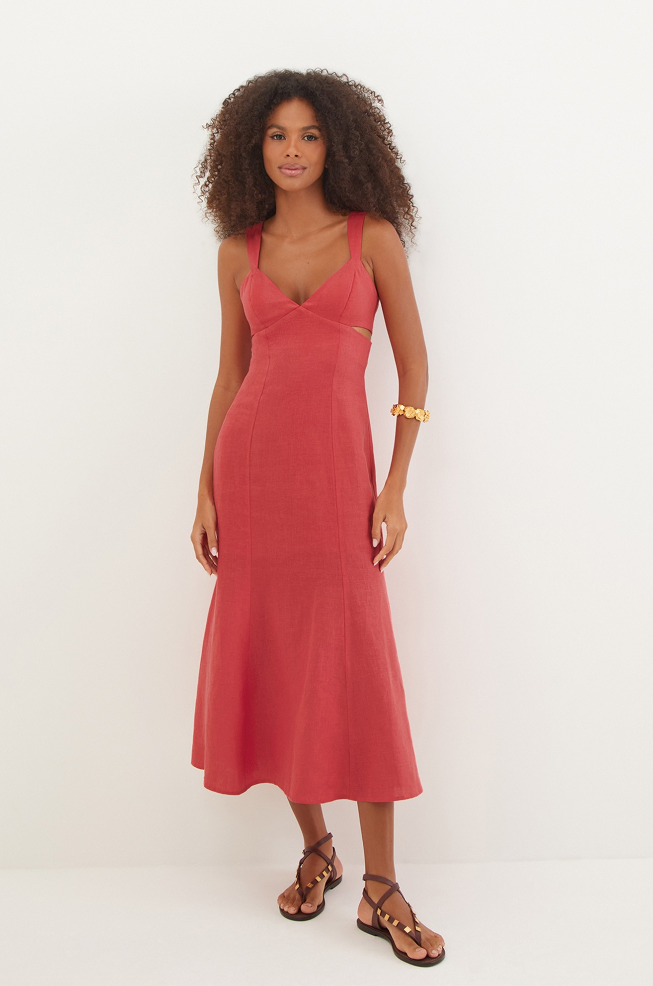 Vestido Midi Mari Raspberry