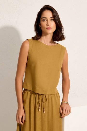 Regata Cropped Bege Semente