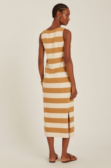 Vestido Stripes Natural/avelã hover