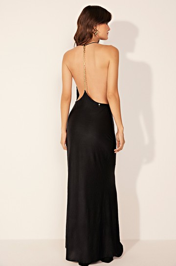Vestido Longo Ancora Preto hover