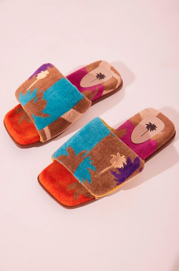 Sandalia Rasteira Acessorios Esplendor Marrom