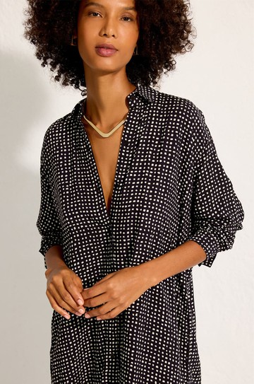 Chemisier Fendas Com Manga Pois hover