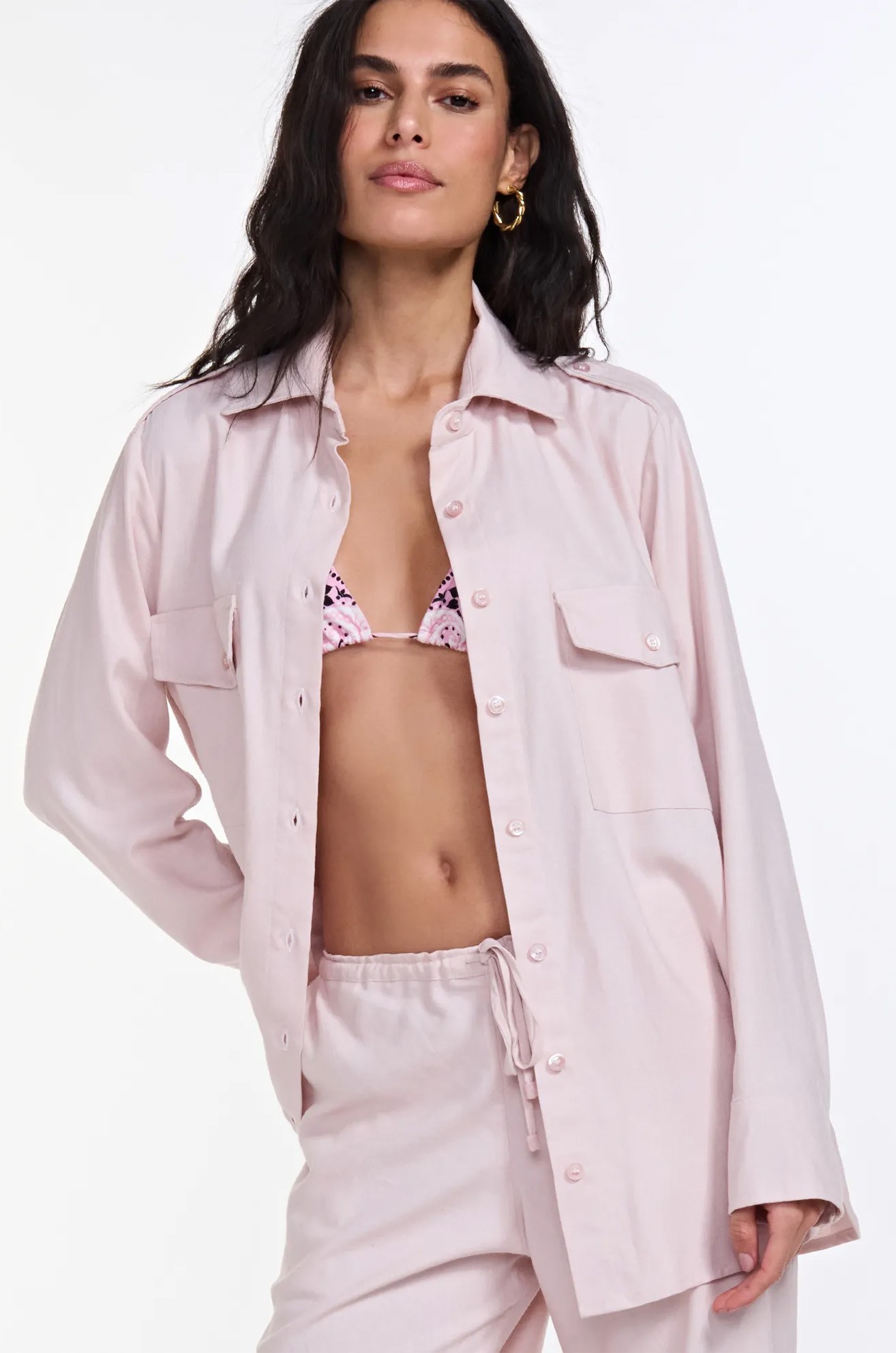 Camisa Ilha Rosa Claro