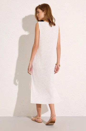 Vestido Plissado Branco hover