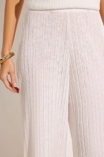 Calça Plissada Branco hover