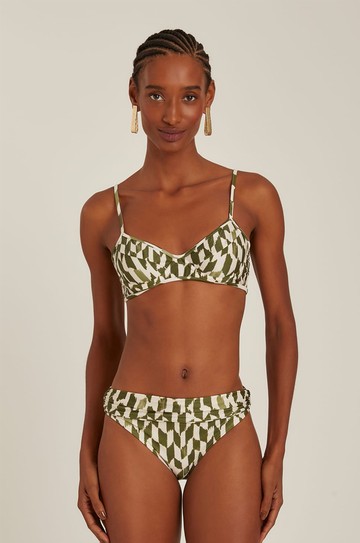 Top Meia Taça Vies Recycled Jaipur Verde