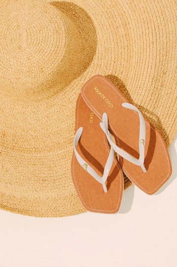 Chinelo Tiras Mistura Tropical White