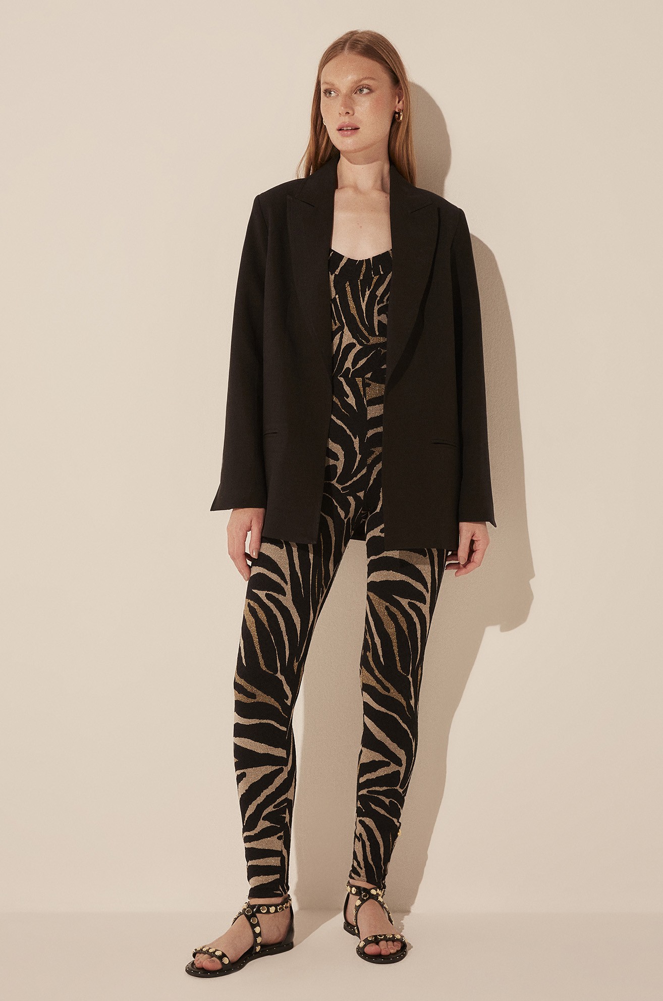 Calça Skinny Tigrado