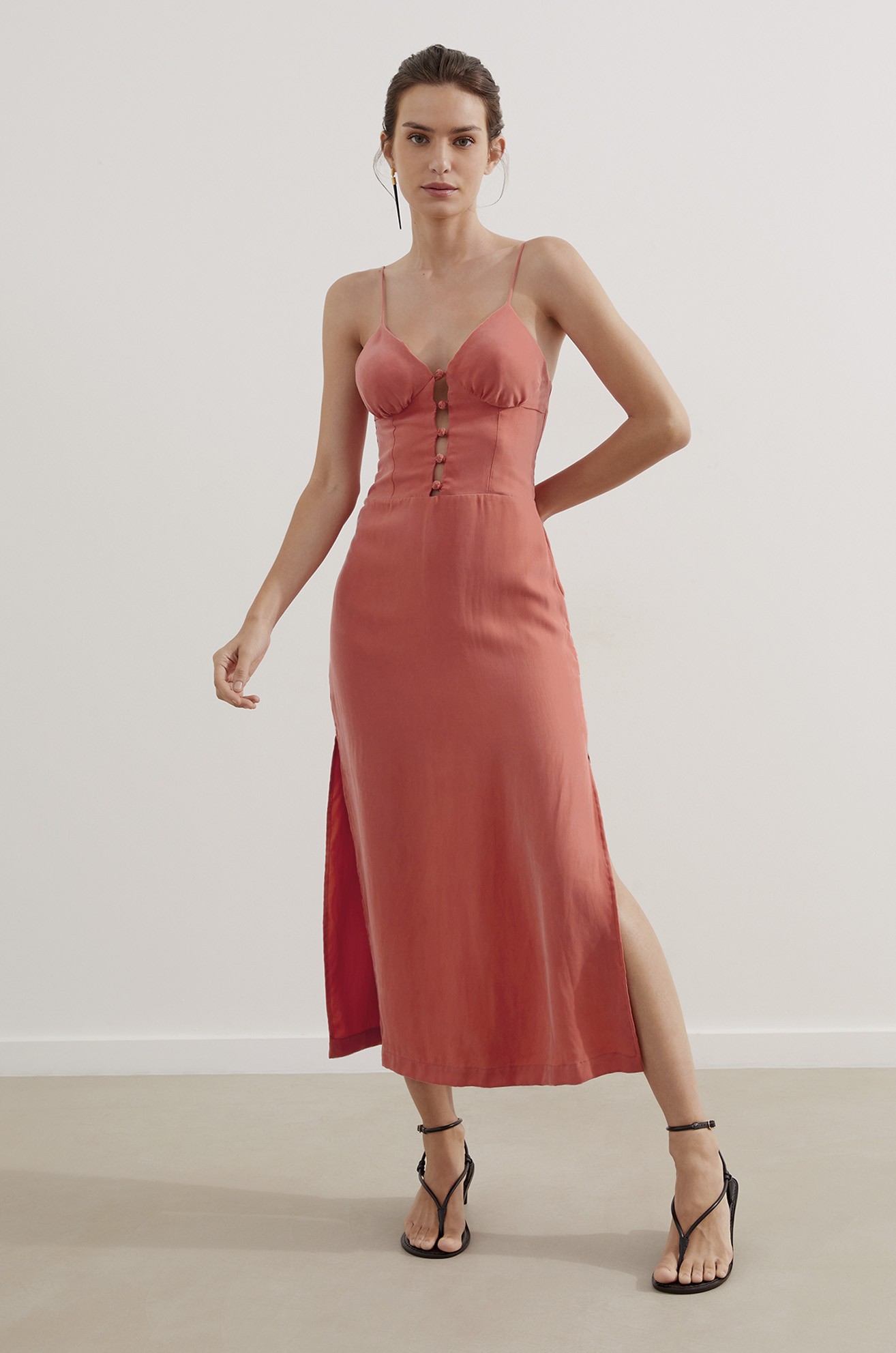 Vestido Midi Wendy Det Brick