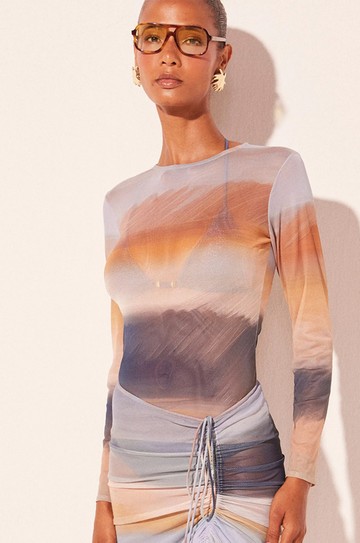 Blusa Manga Longa Barcos Degrade hover