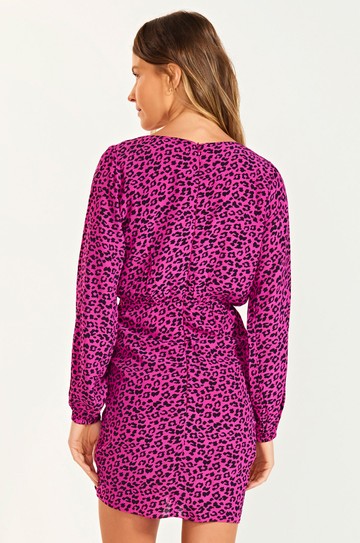 Vestido Sasha Leopardo Rosa hover